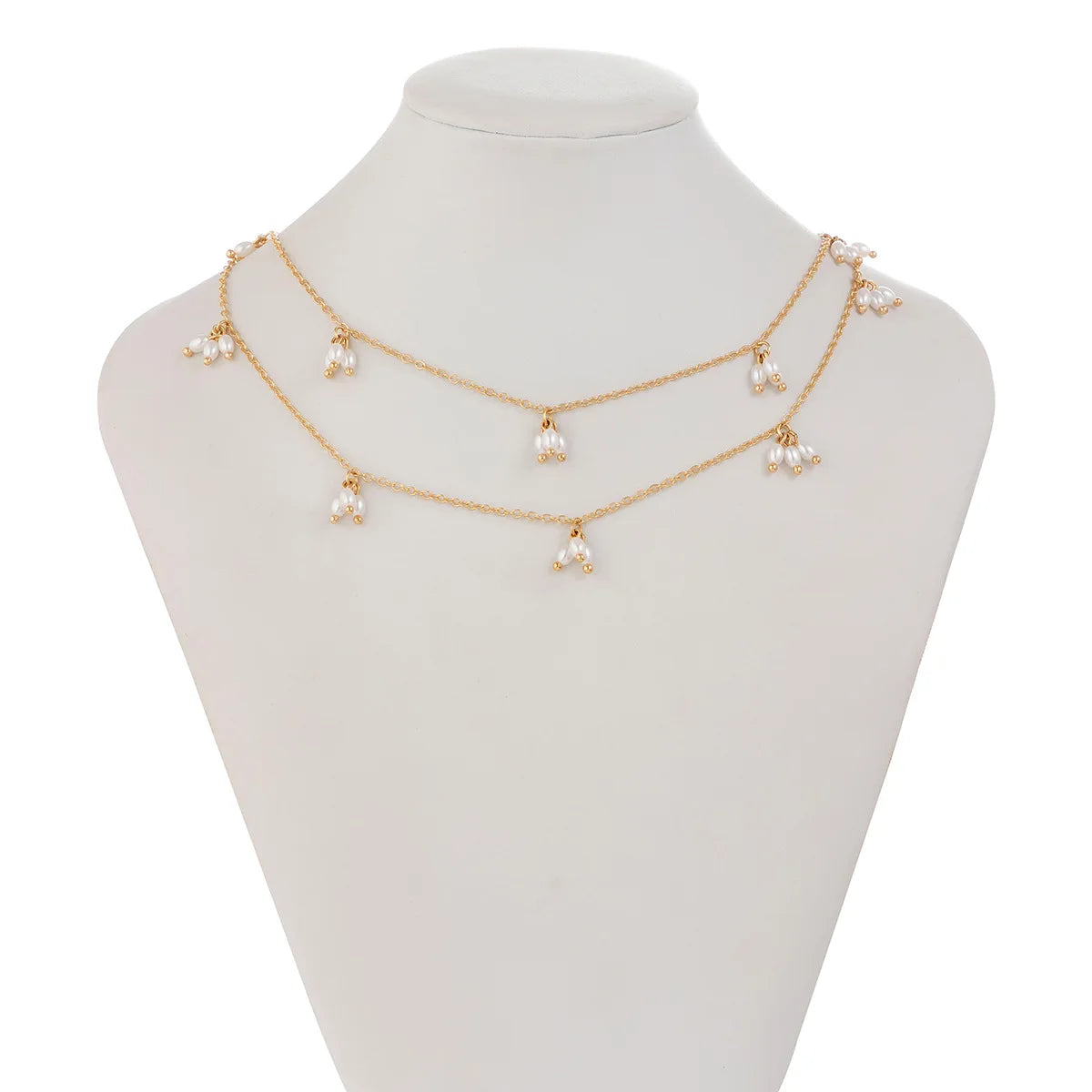 Double Layered Pearl Tassel Necklace Necklace LUNARITY GARAGE