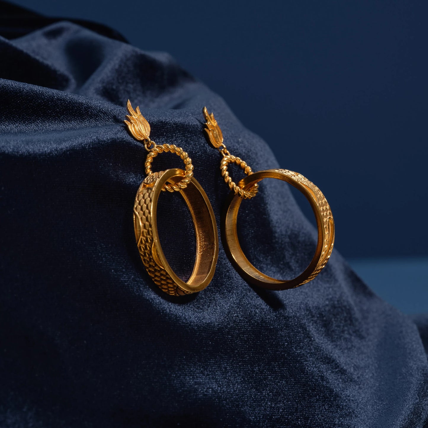 Dragon Flame Hoop Earring Earrings LUNARITY GARAGE