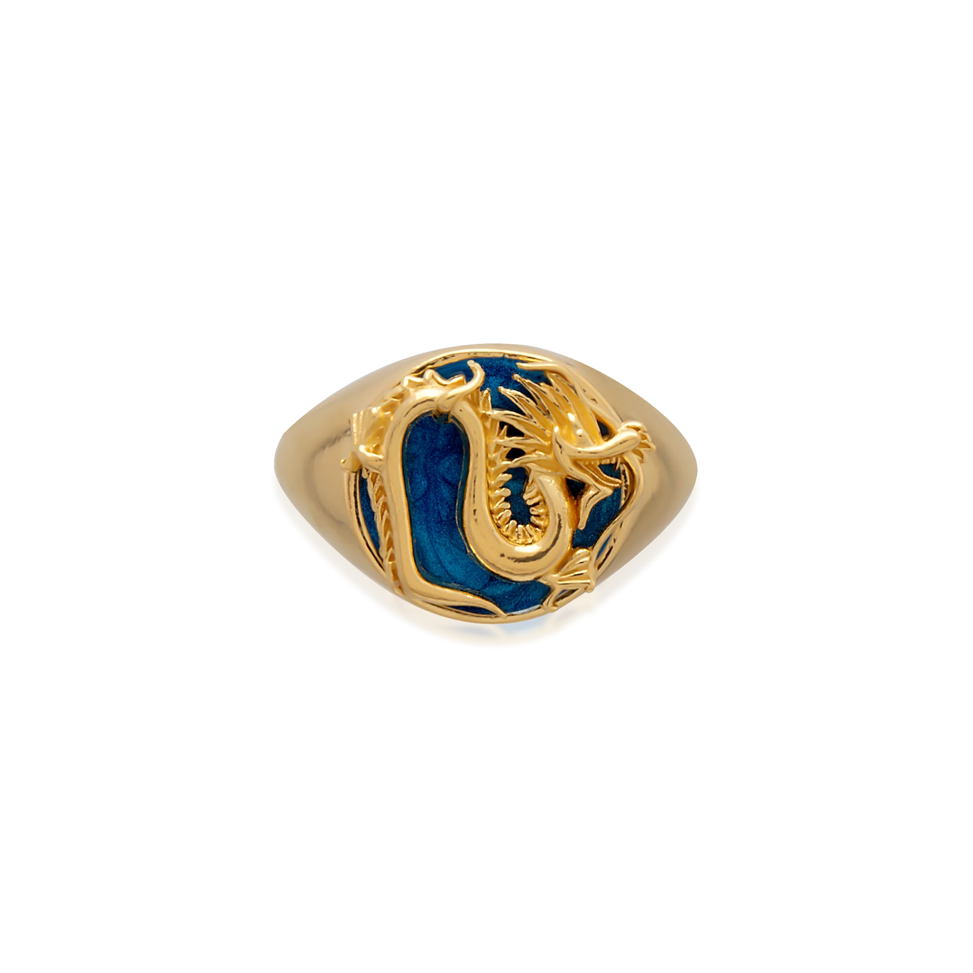 Dragon Ring - Turquoise with Gold Plated Silver ring LUNARITY GARAGE