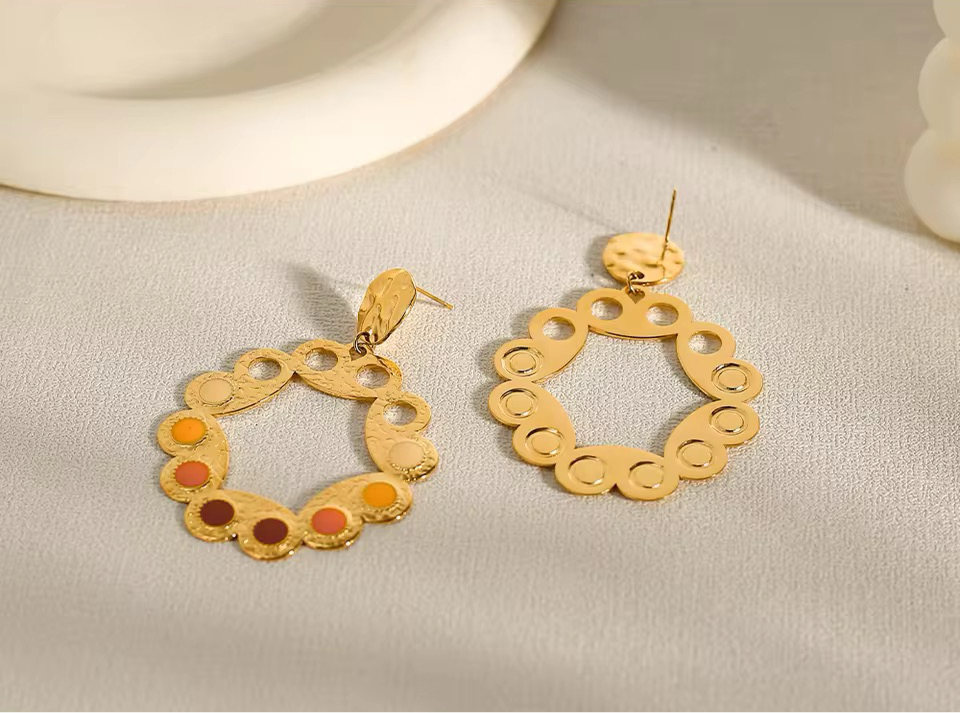 Vintage Gold Mosaic Earrings earrings LUNARITY GARAGE