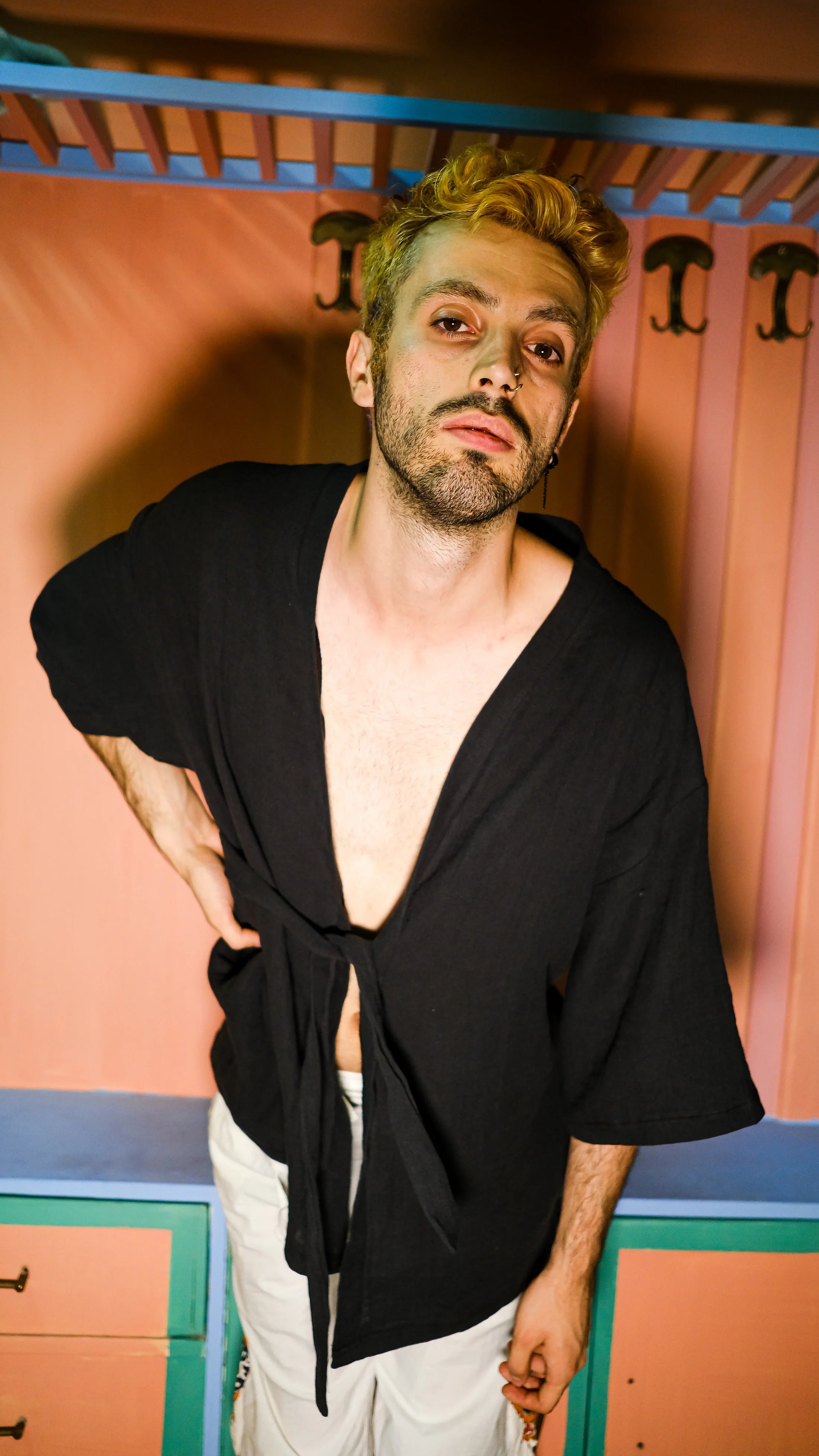 Black Muslin Kimono kimono LUNARITY GARAGE
