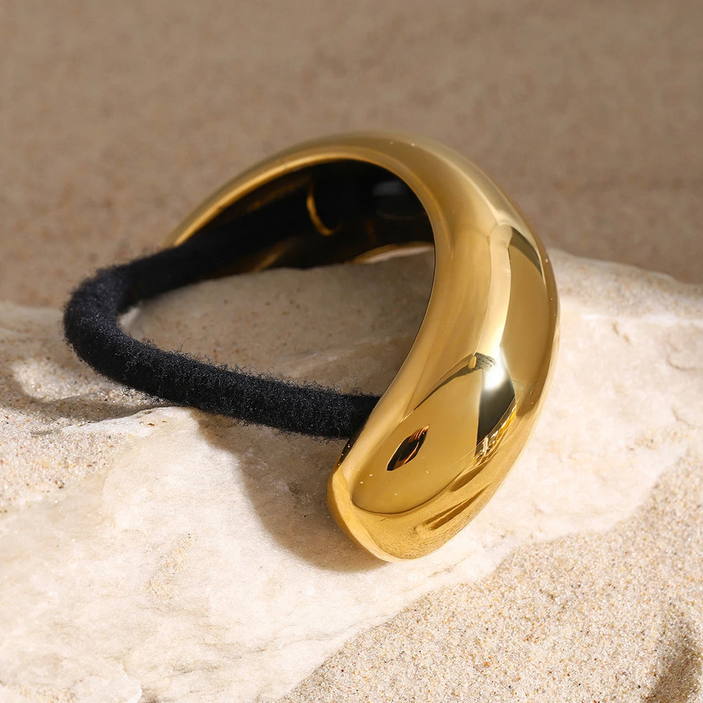 Elegant Stainless Steel Curved Buckle Hair Tie Buckle LUNARITY GARAGE   