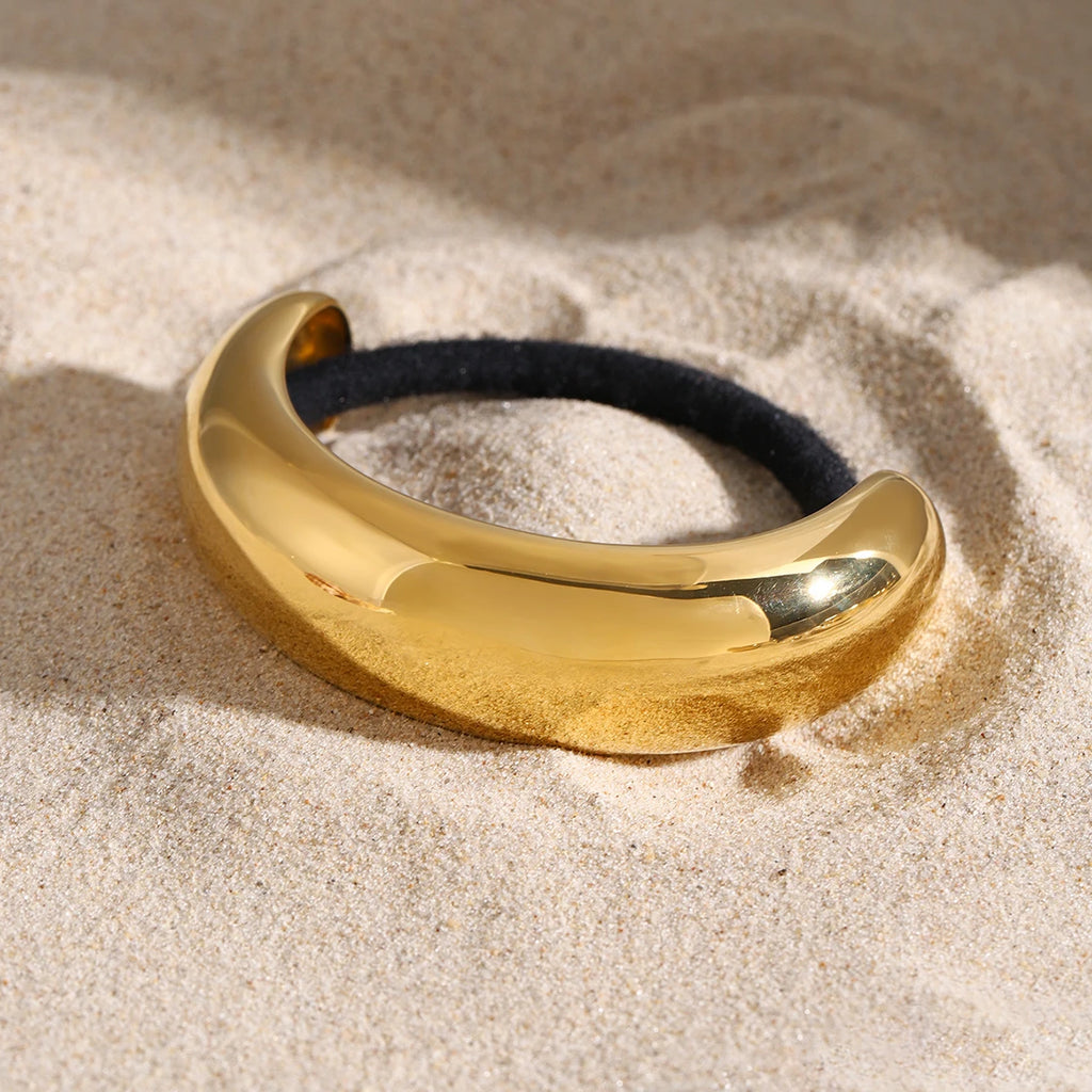 Elegant Stainless Steel Curved Buckle Hair Tie Buckle LUNARITY GARAGE   
