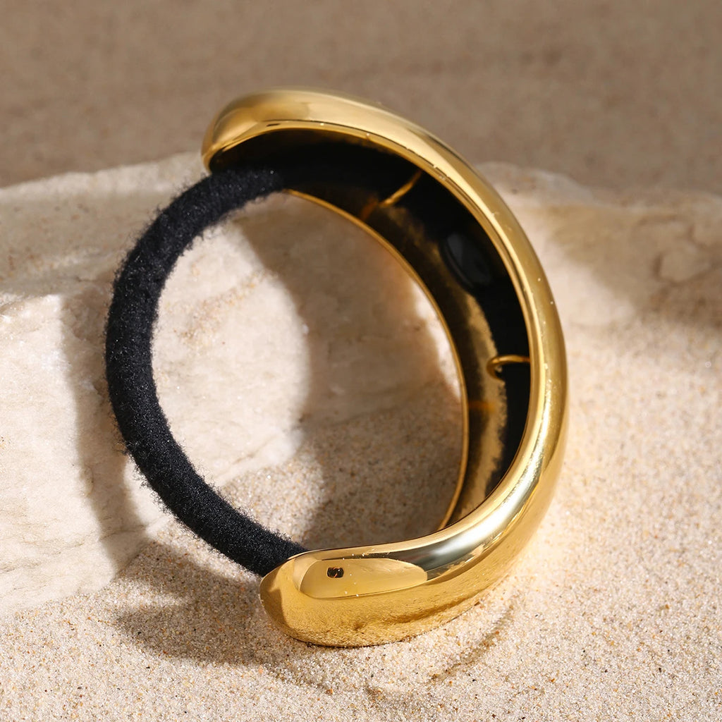 Elegant Stainless Steel Curved Buckle Hair Tie Buckle LUNARITY GARAGE   