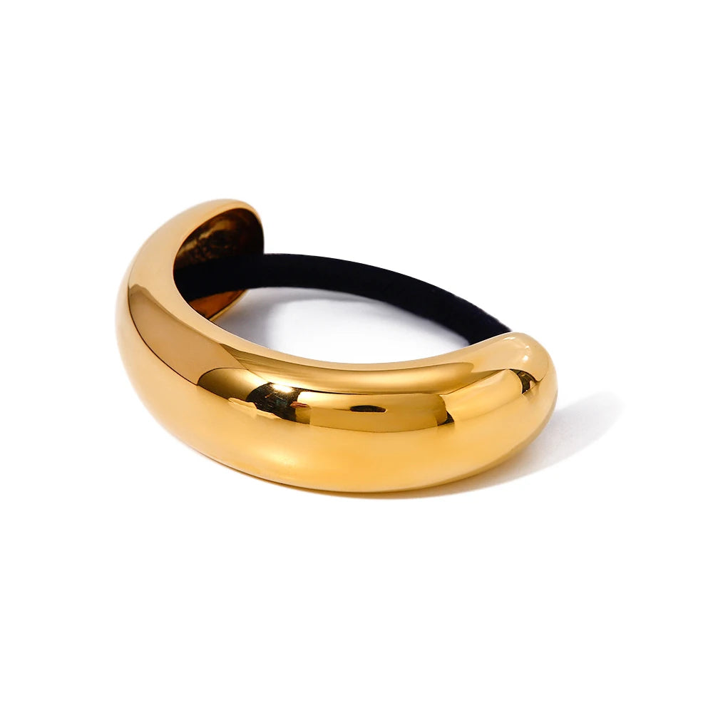 Elegant Stainless Steel Curved Buckle Hair Tie Buckle LUNARITY GARAGE   