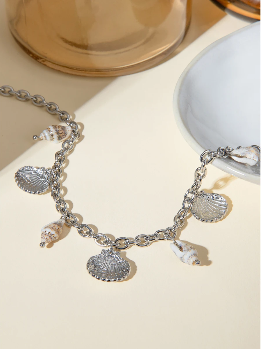 Elegant Summer Sea Shell & Conch Pendant Necklace necklaces LUNARITY GARAGE   