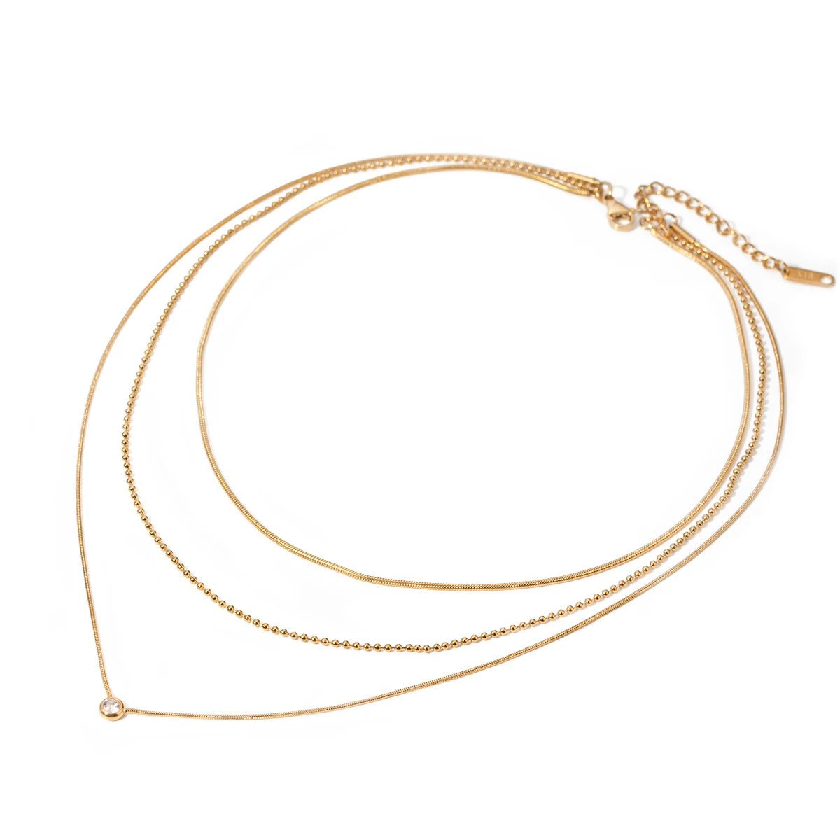 Elegant Three-Layer Y Shaped Minimalist Light Chain Necklace necklaces LUNARITY GARAGE