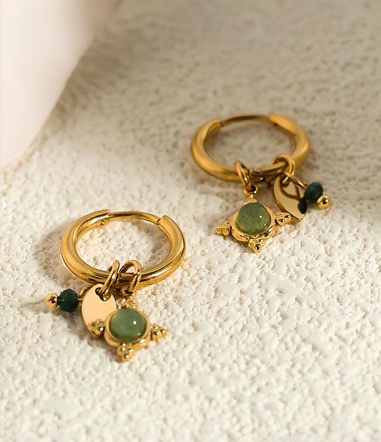 Everlasting Emerald Hoops earrings LUNARITY GARAGE   