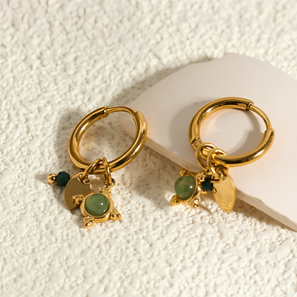 Everlasting Emerald Hoops earrings LUNARITY GARAGE   