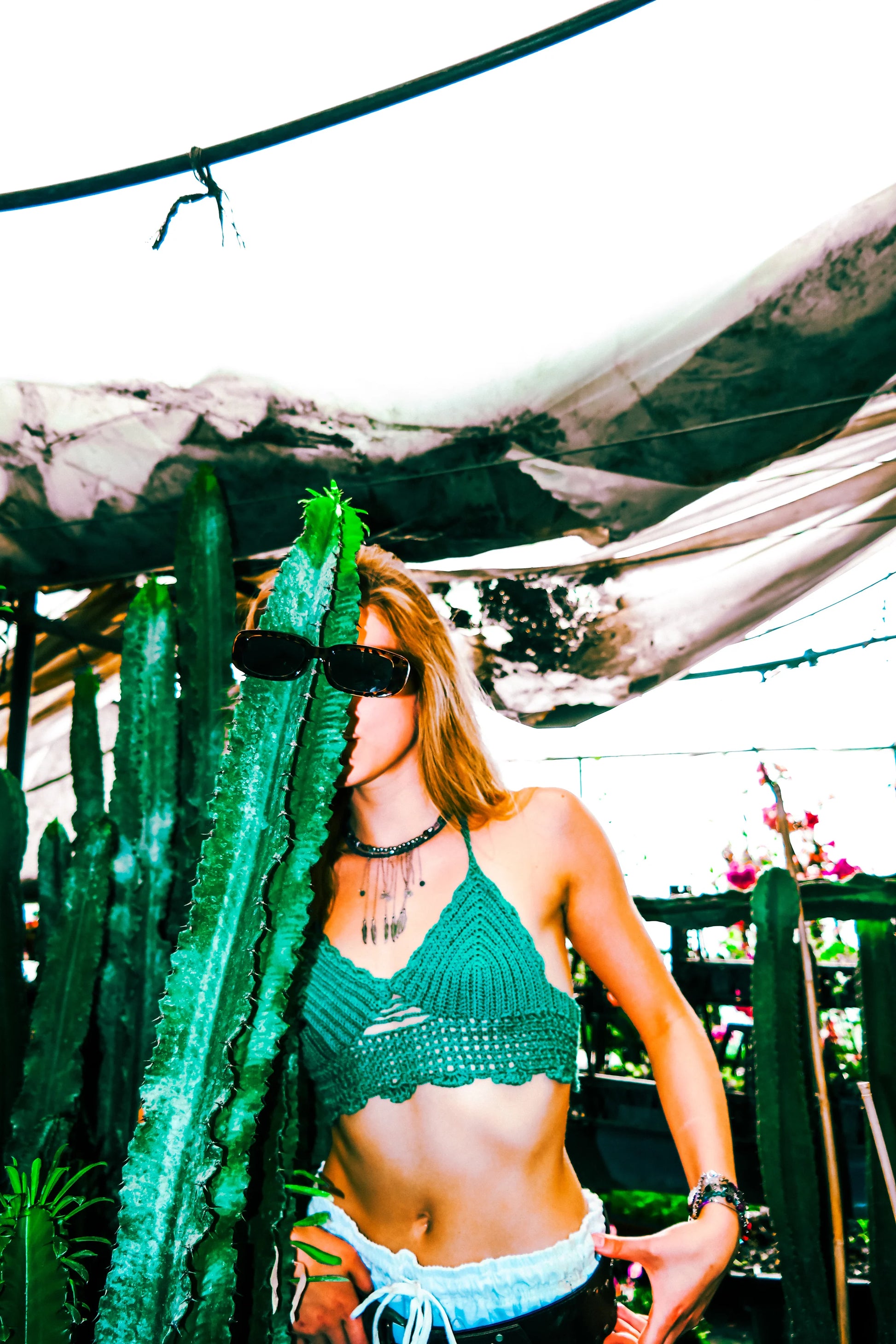 Enchanting Emerald Mesh Bralette bralette LUNARITY GARAGE