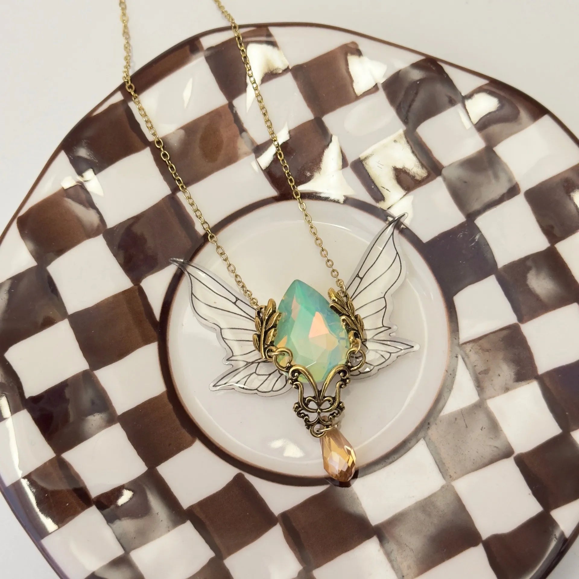 Vintage Brown Butterfly Choker Necklace - Women's Fashion Collarbone Chain Pendant Necklace Lunarity Garage