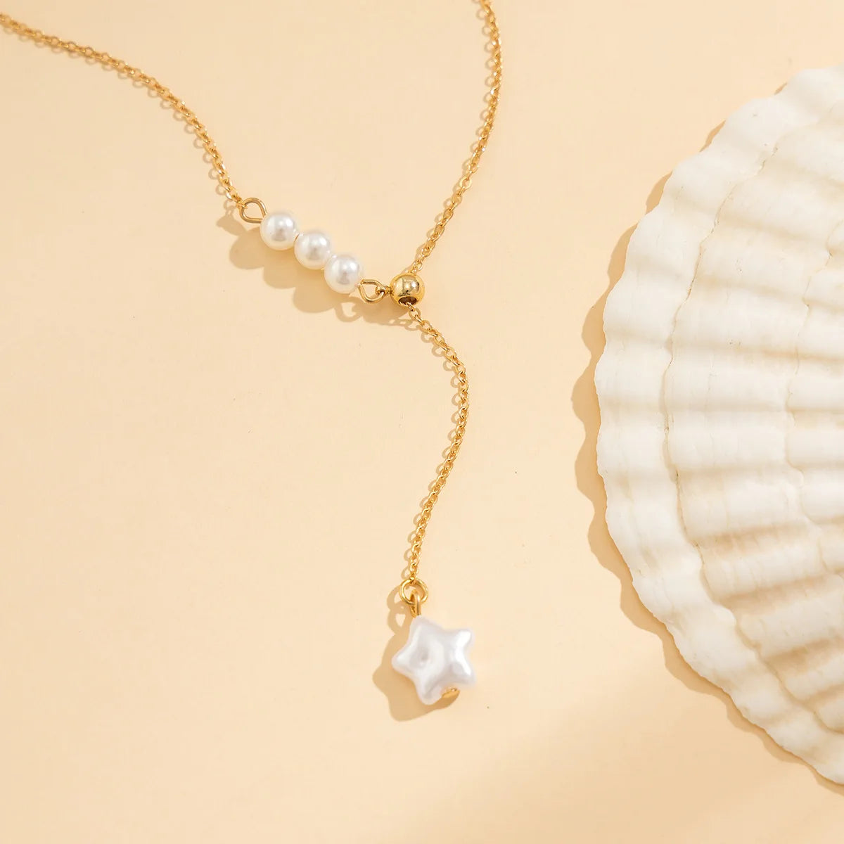 Five-Pointed Star Pearl Tassel Necklace Necklace LUNARITY GARAGE