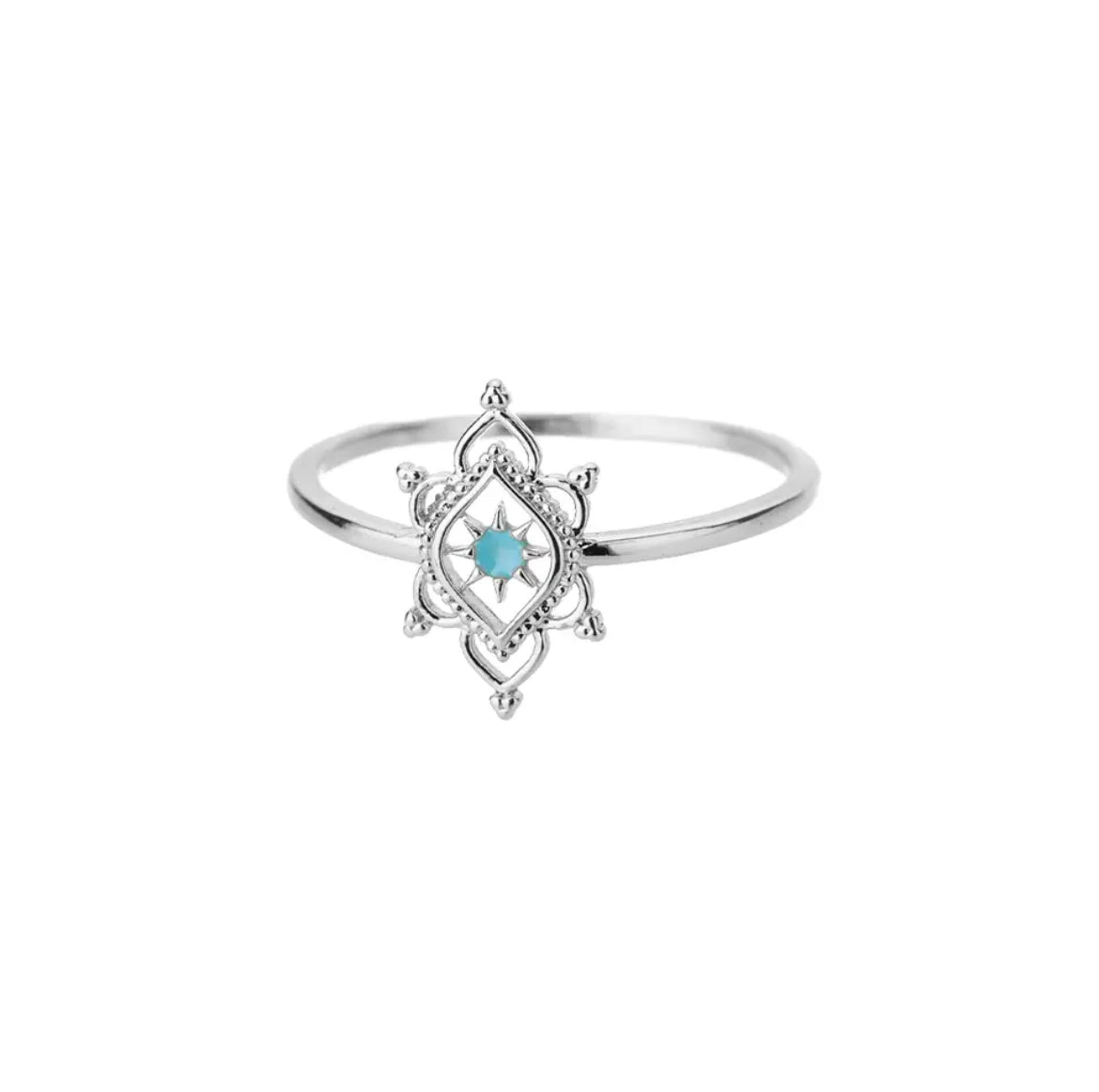 Hexagonal Flower Ring ring LUNARITY GARAGE Silver