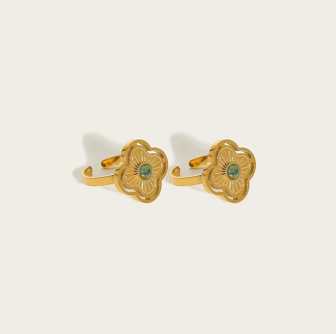Minimalist Terra Flora Ring ring LUNARITY GARAGE Green