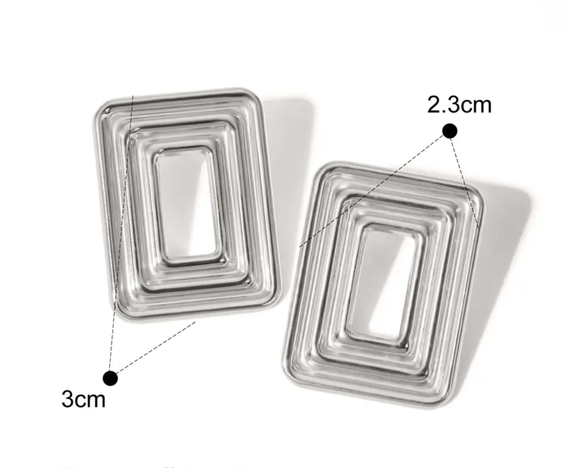 Rectangular Earrings earrings LUNARITY GARAGE