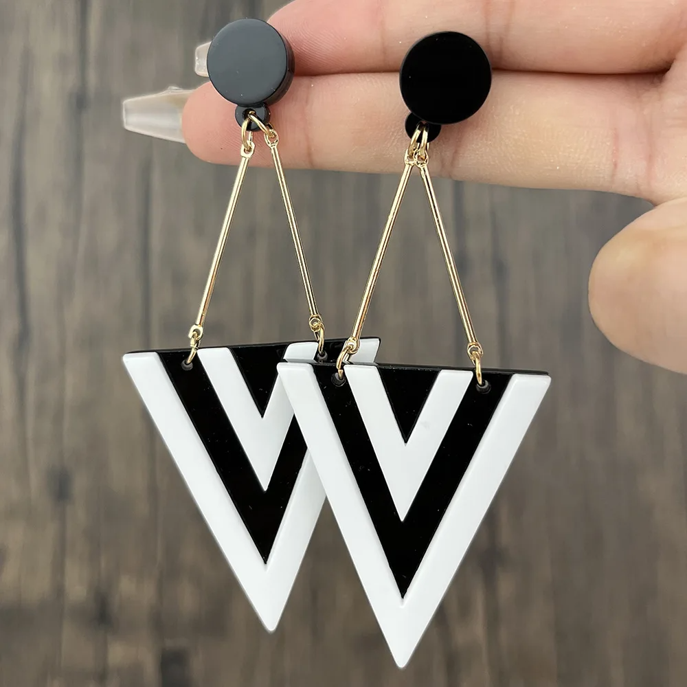 GeoTriangle Acrylic Dangle Earrings earrings LUNARITY GARAGE   