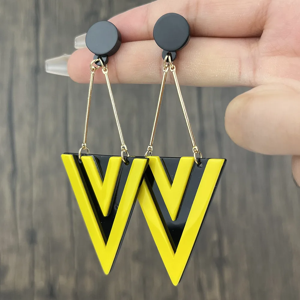 GeoTriangle Acrylic Dangle Earrings earrings LUNARITY GARAGE   