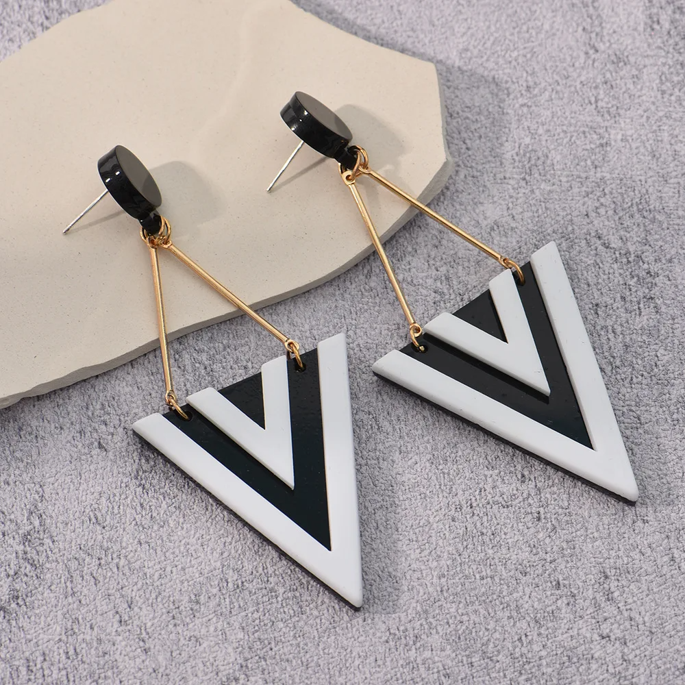 GeoTriangle Acrylic Dangle Earrings earrings LUNARITY GARAGE   