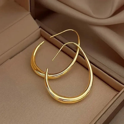 Geometric Oval Hoop Earrings earrings LUNARITY GARAGE   