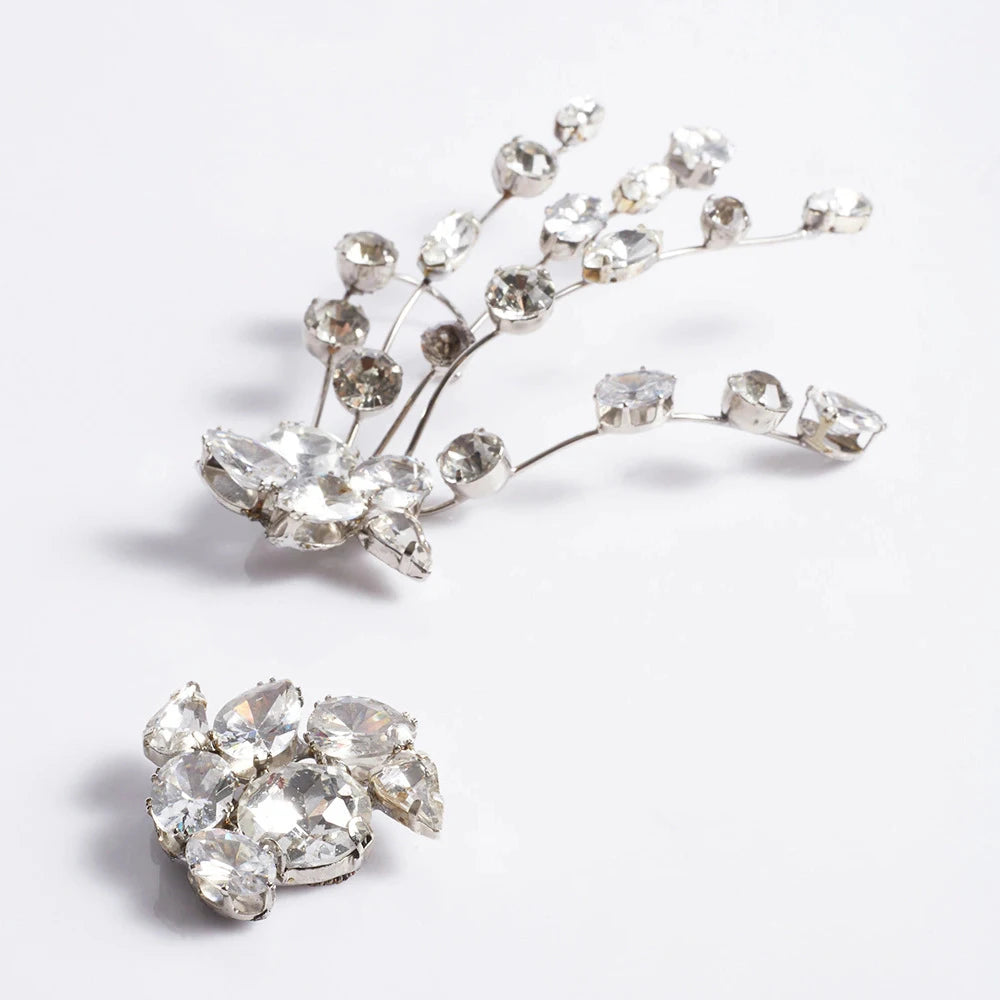 Vintage Luxury Rhinestone Geometric Crystal Tassel Stud Earrings Earrings Lunarity Garage   