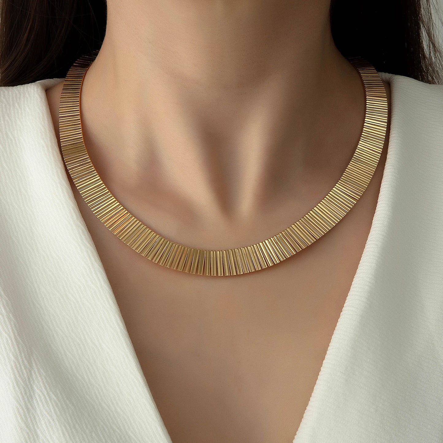 Giza Necklace – Gold Micron Plated Over Sterling Silver Necklace LUNARITY GARAGE