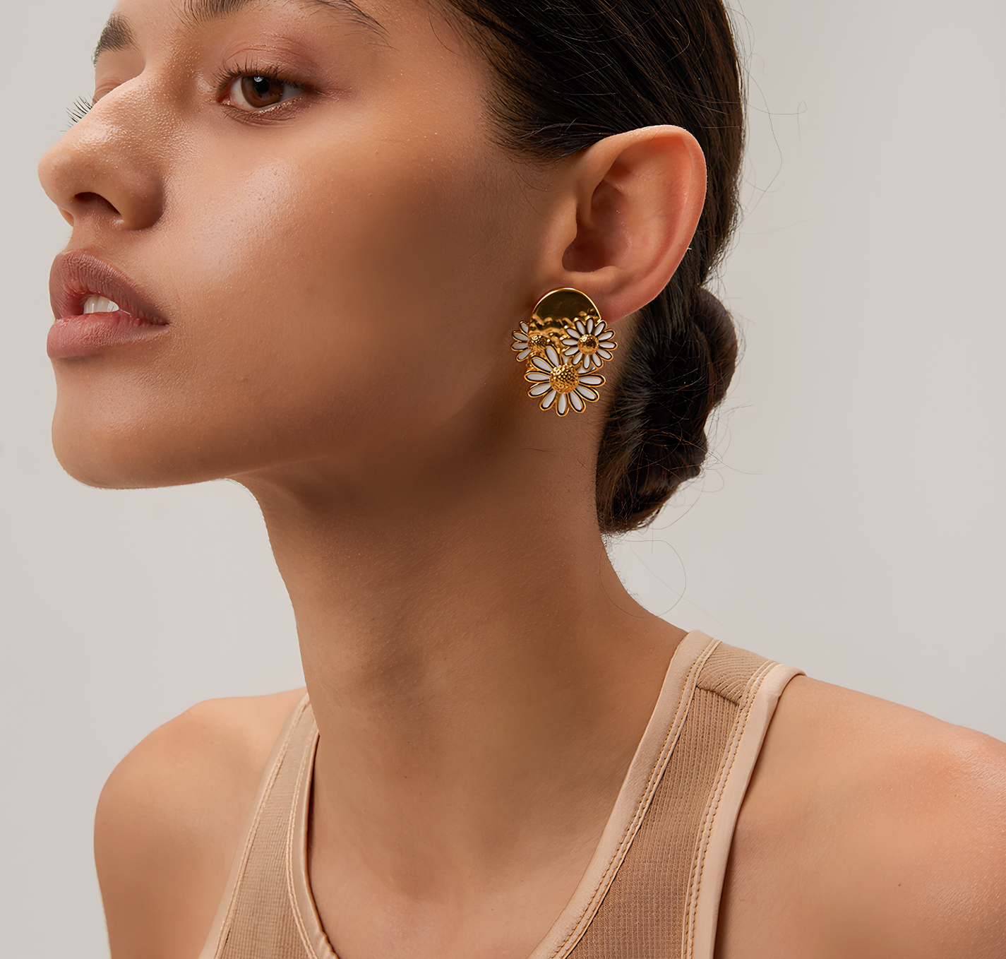 Golden Daisy Drip Earrings earrings LUNARITY GARAGE