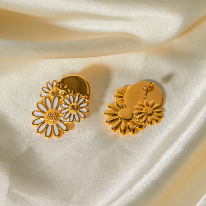 Golden Daisy Drip Earrings earrings LUNARITY GARAGE   