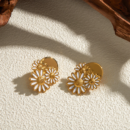 Golden Daisy Drip Earrings earrings LUNARITY GARAGE   