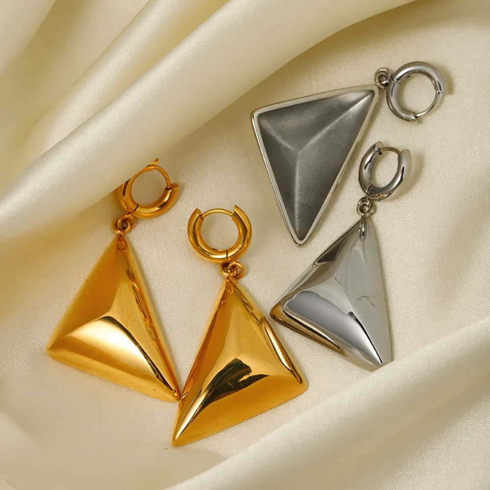 Golden Triangle Pendant Earrings earrings LUNARITY GARAGE   