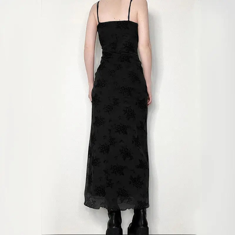 Sexy Floral Print Mesh Patchwork Dress Dress Lunarity Garage