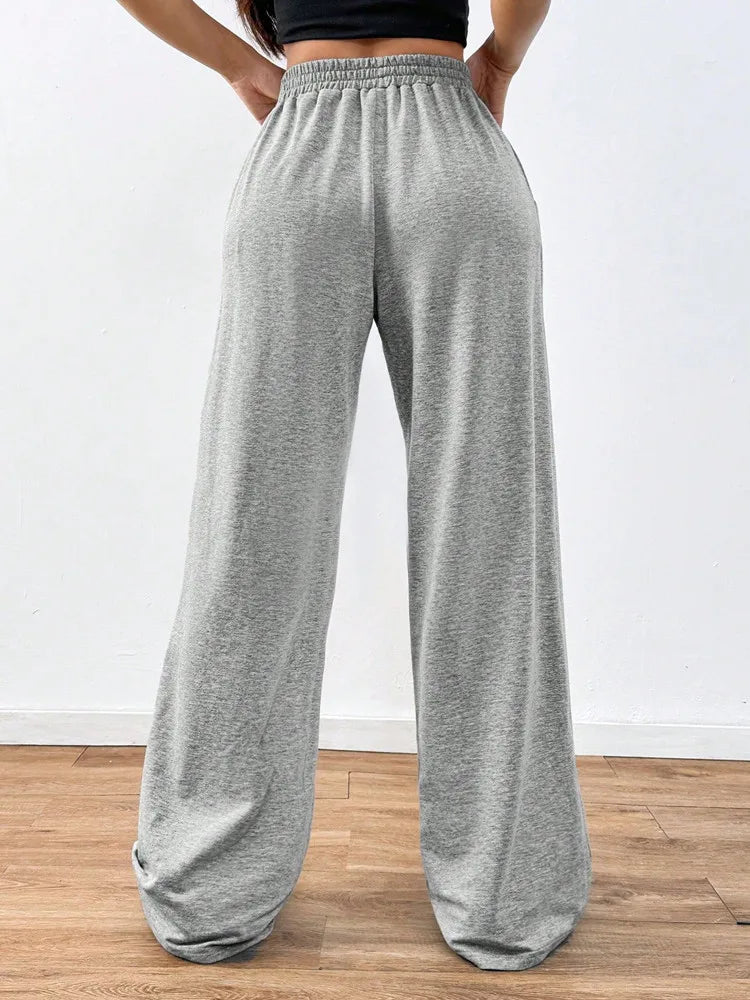 Gothic Drawstring Skulls Print Straight Pants Pants Lunarity Garage   