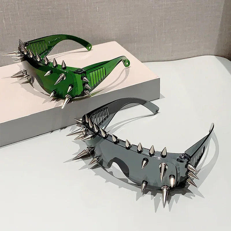 Cyberpunk Demon Metal Rivet Sunglasses Sunglasses Lunarity Garage