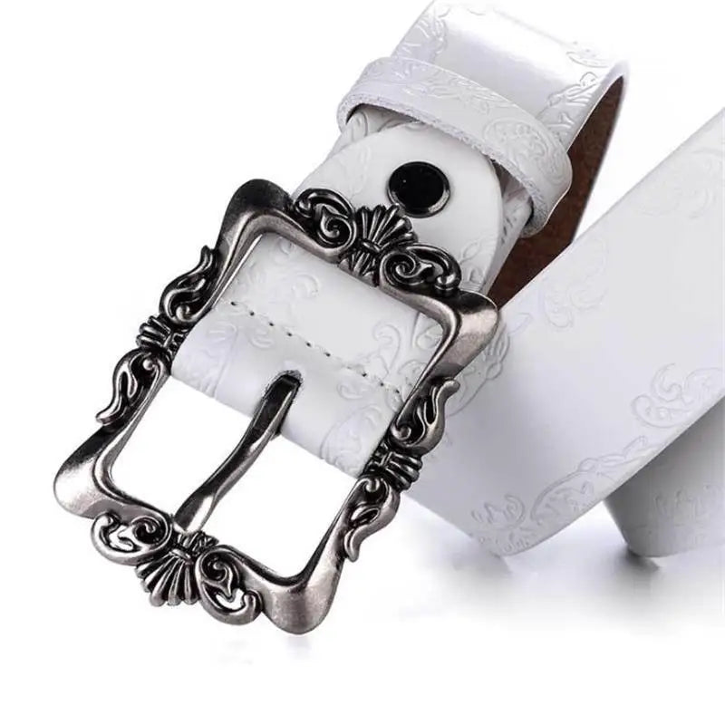 Luxury Genuine Leather Punk Belt - Designer High Quality Casual Women's Jeans Belt Belt LUNARITY GARAGE
