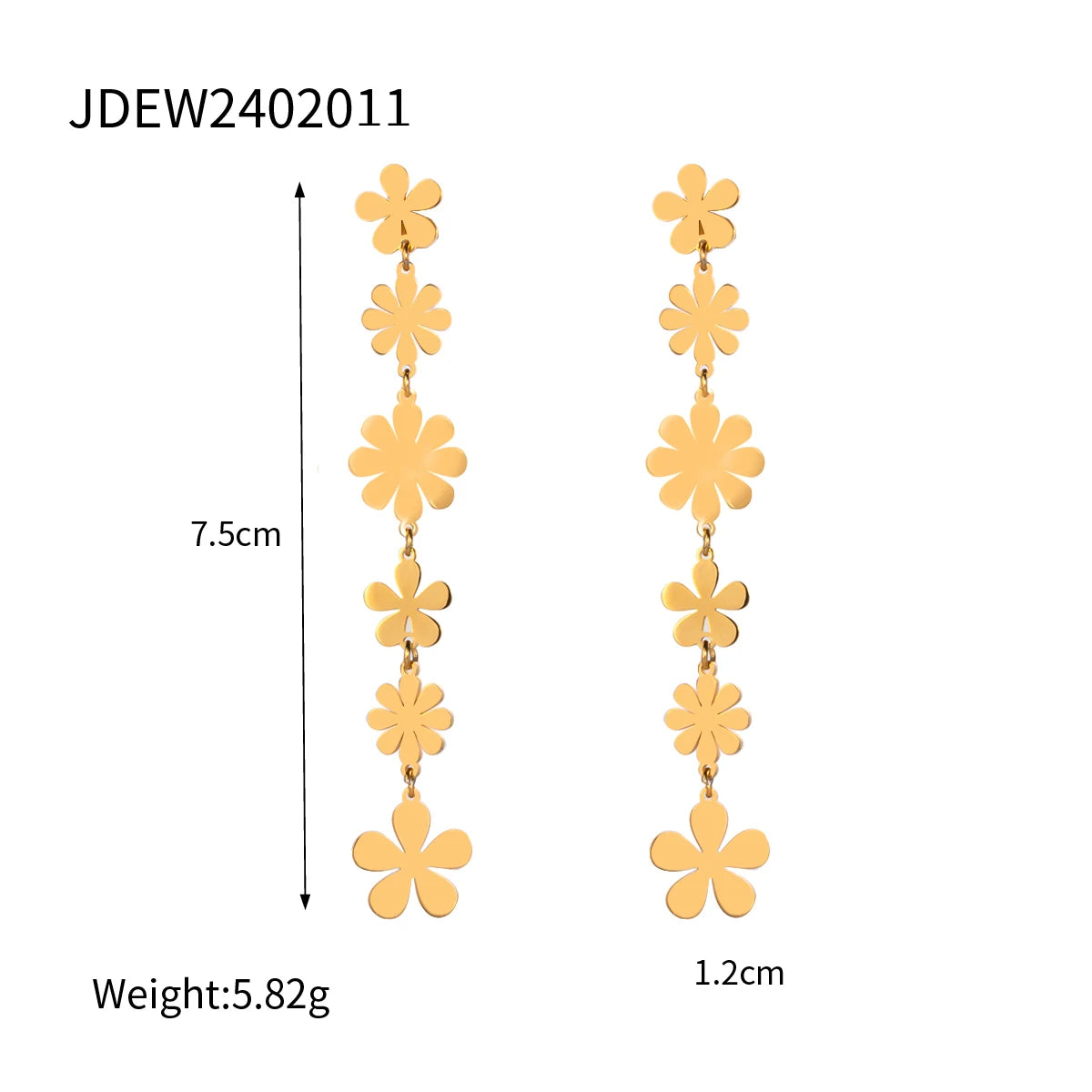 Summer Light Daisy Long Pendant Earrings earrings LUNARITY GARAGE