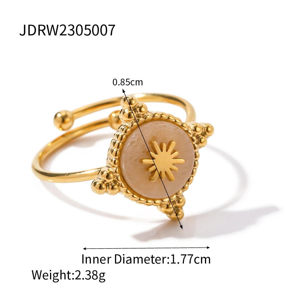 Elegant Bohemia Crystal Disc Star Open Ring ring LUNARITY GARAGE   