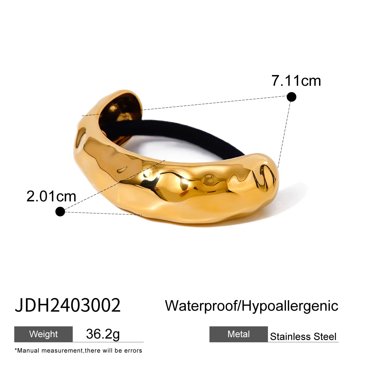Chic Semicircle Arc Curved Buckle Hair Tie Buckle LUNARITY GARAGE Gold
