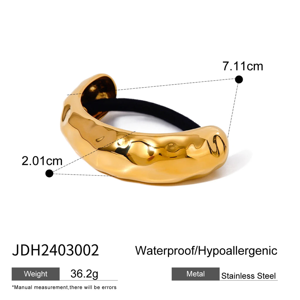 Chic Semicircle Arc Curved Buckle Hair Tie Buckle LUNARITY GARAGE Gold  