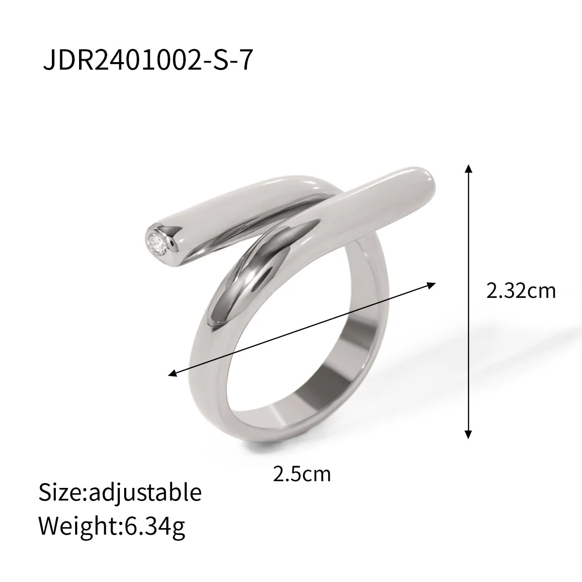 Stylish Simple Lines Staggered Opening Ring ring LUNARITY GARAGE