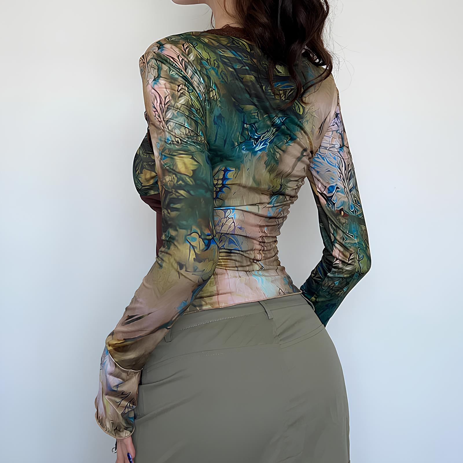 Fairycore Grunge Patchwork Crop Top crop top Lunarity Garage