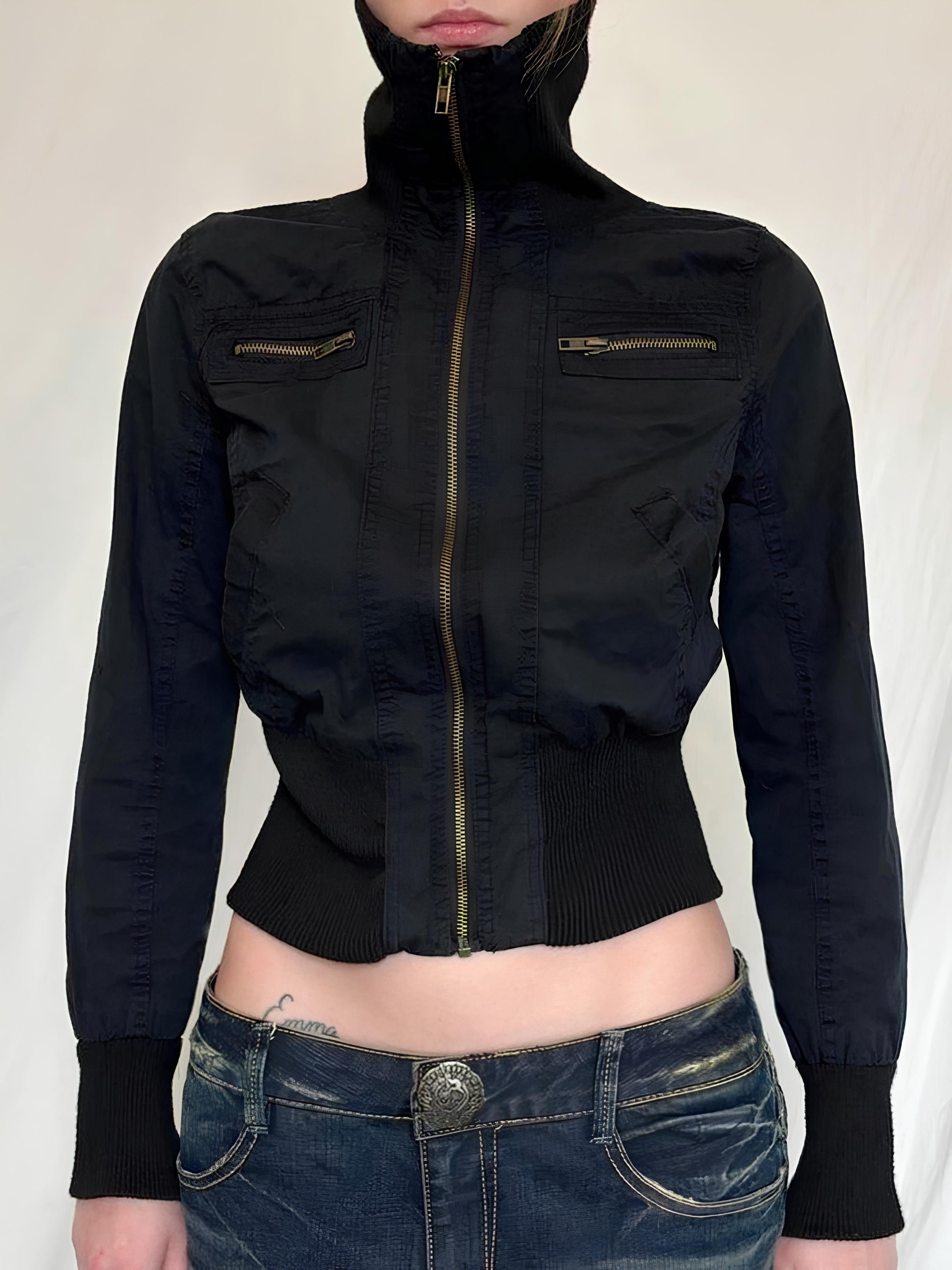 Y2K Vintage Slim-Fit Zipper Jacket Jackets Lunarity Garage