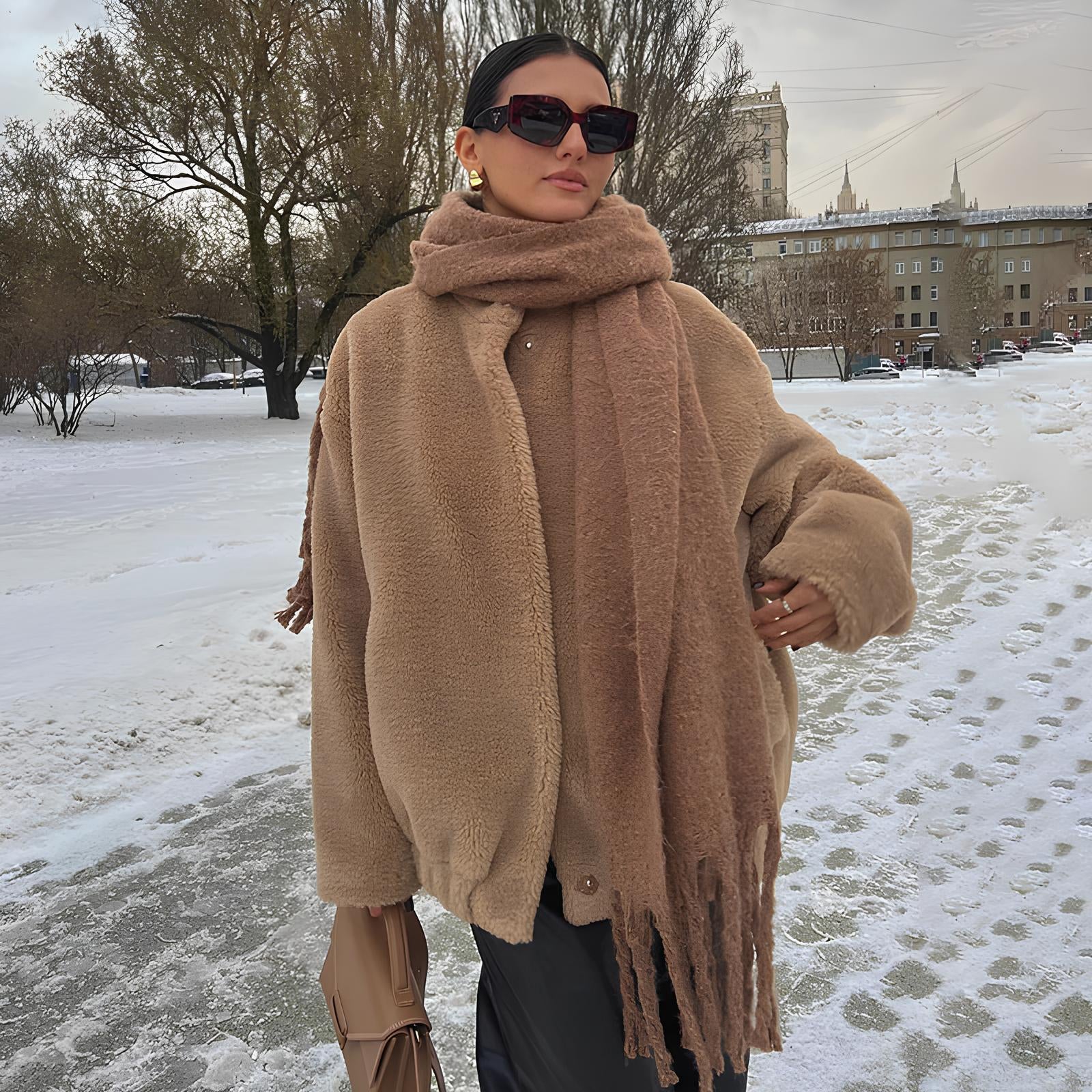 Chic Teddy Bear Faux Fur Coat Coats Lunarity Garage Camel Teddy Fur Coat S