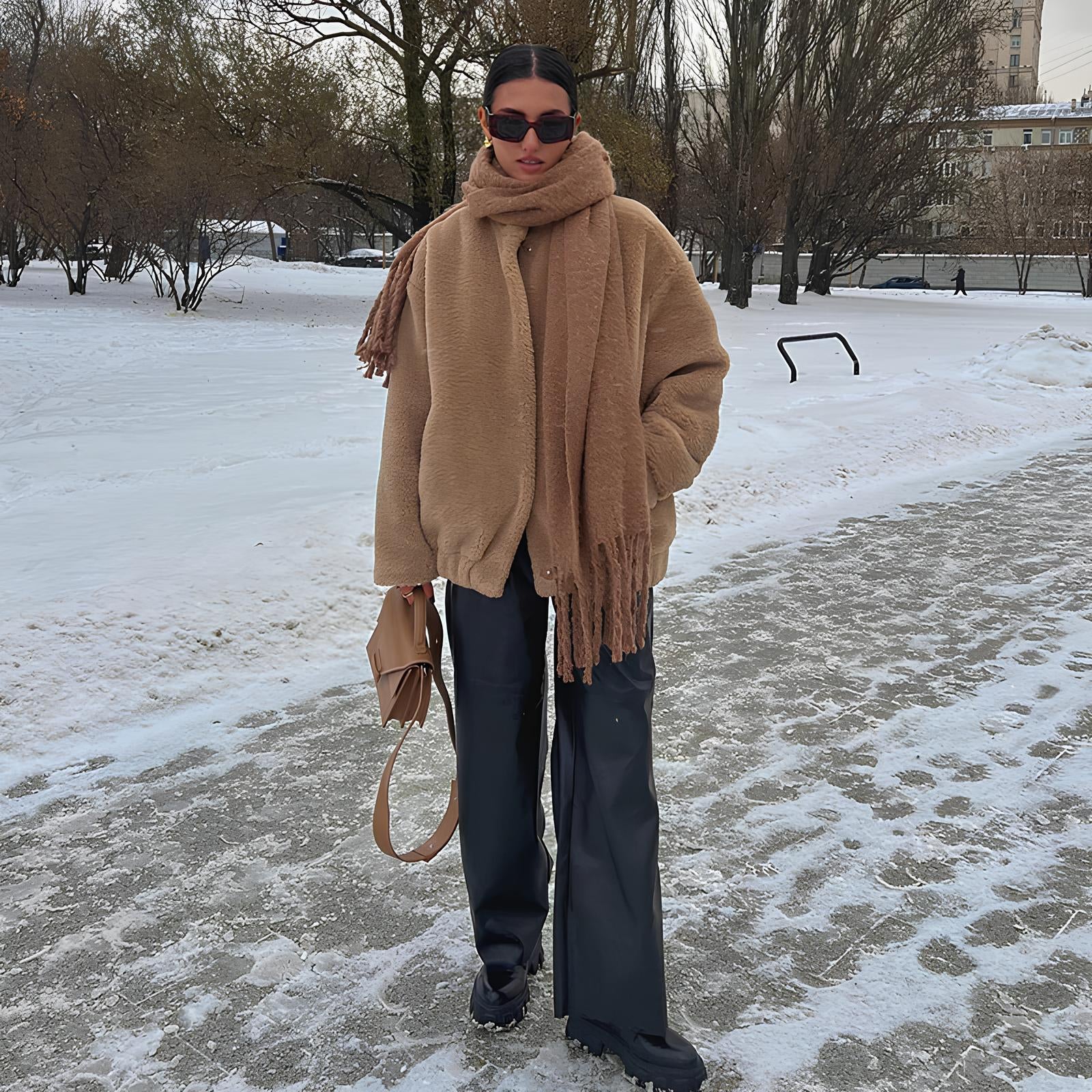Chic Teddy Bear Faux Fur Coat Coats Lunarity Garage