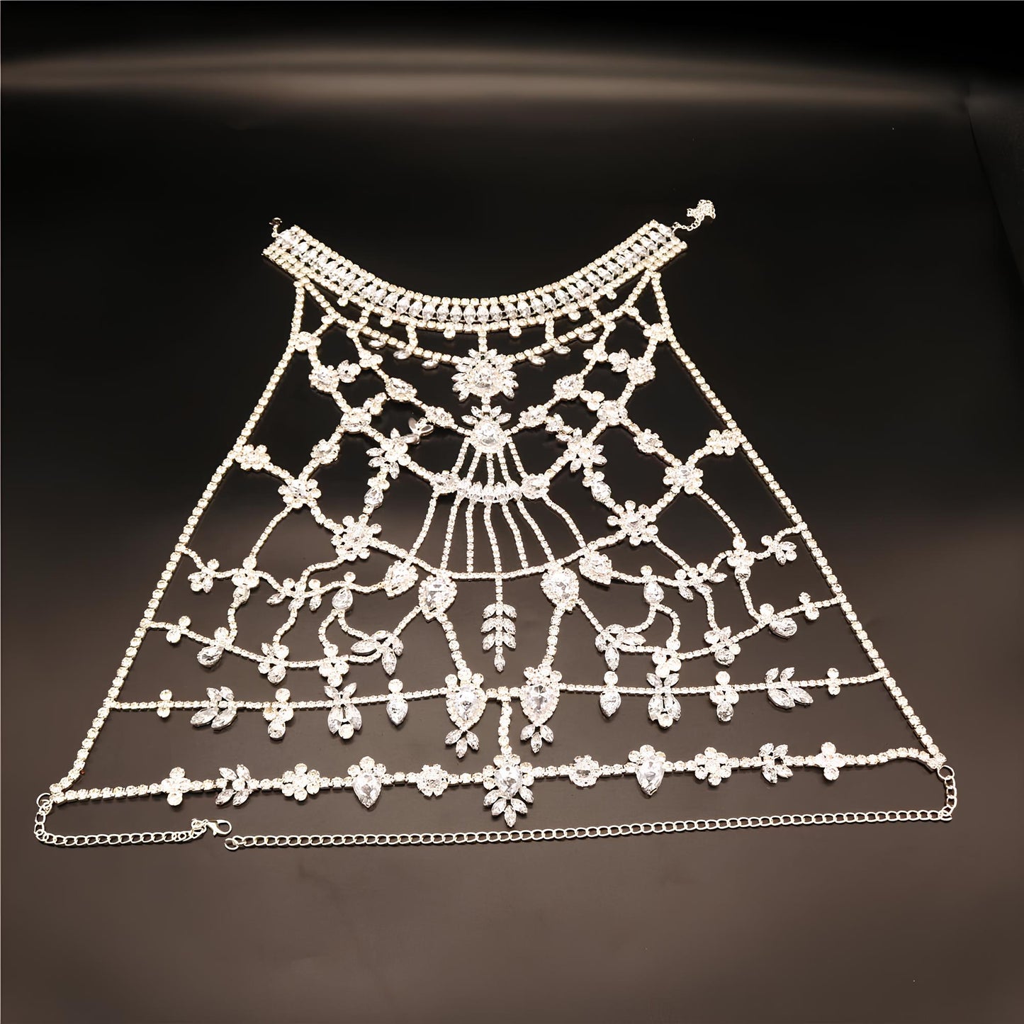 Exquisite Shimmer Zircon Bra Chain Necklace Body jewelry Lunarity Garage   