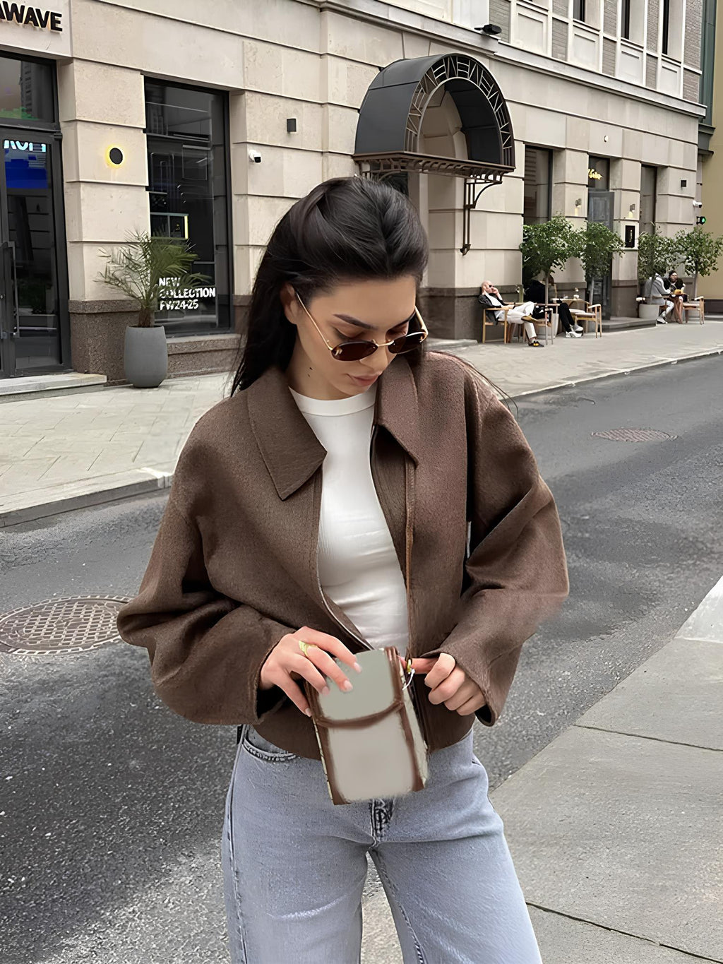 Modern Chic Solid Color Woolen Jacket Jackets Lunarity Garage   