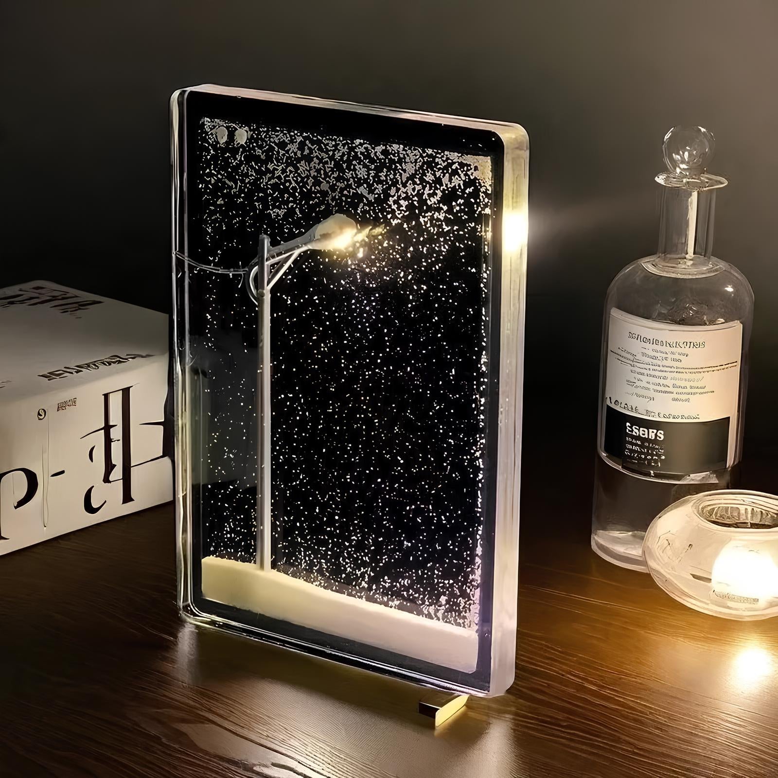 DIY Magic Snowy Landscape Night Light – Christmas Desktop Decor Night Lights Lunarity Garage