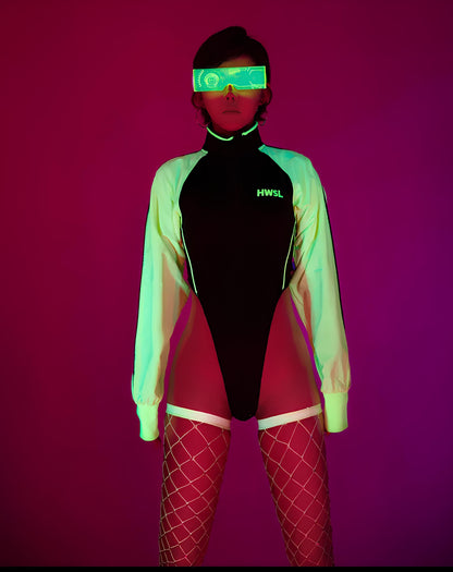 Fluorescence Bold Bodysuit - Sexy Rave & Nightclub Dance Costume Bodysuits Lunarity Garage