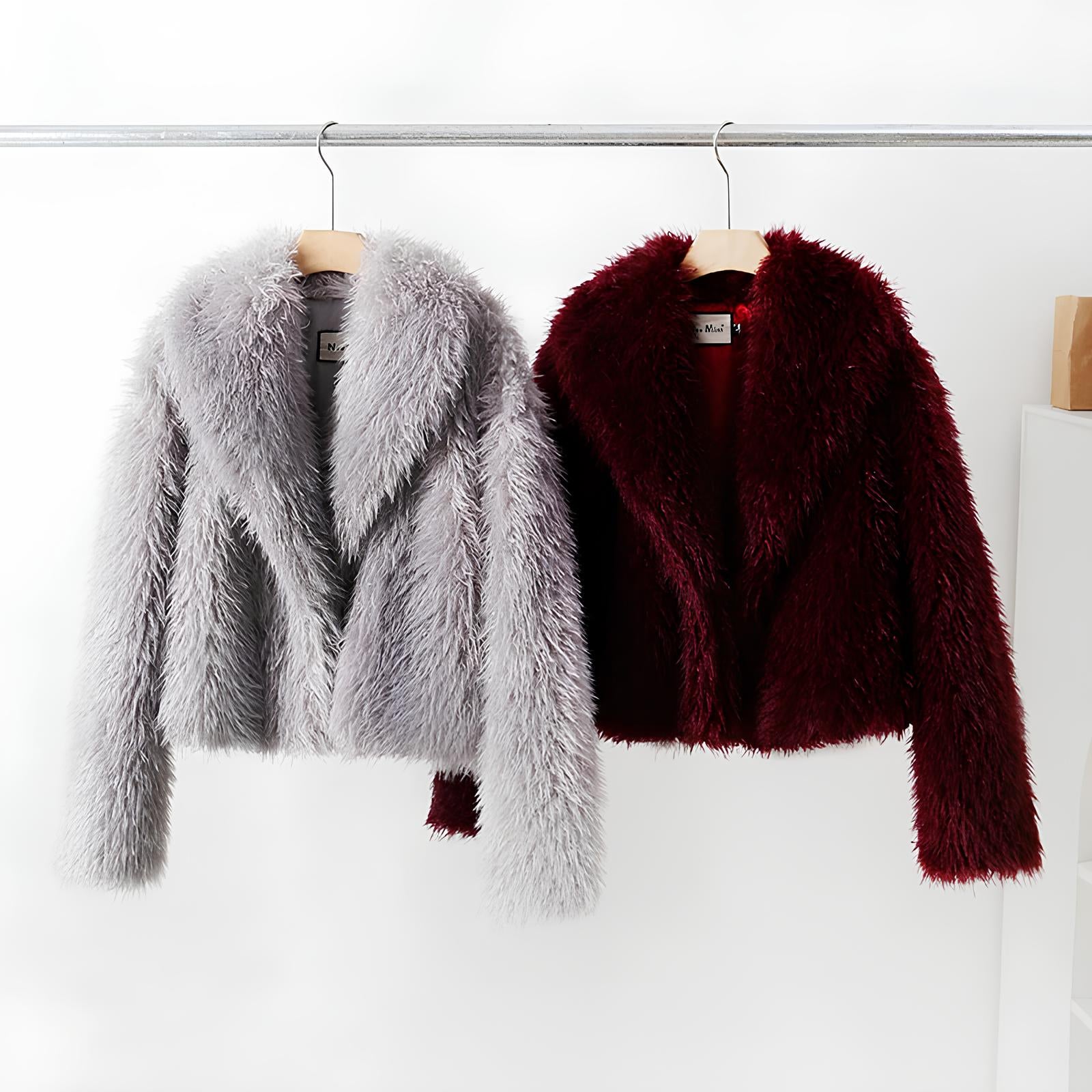 Luxury Burgundy Faux Fur Coat – The Ultimate Winter Statement Piece Coats Lunarity Garage