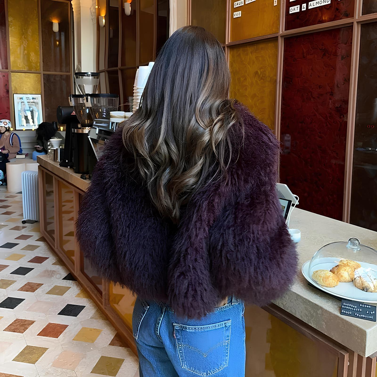 Luxury Burgundy Faux Fur Coat – The Ultimate Winter Statement Piece Coats Lunarity Garage