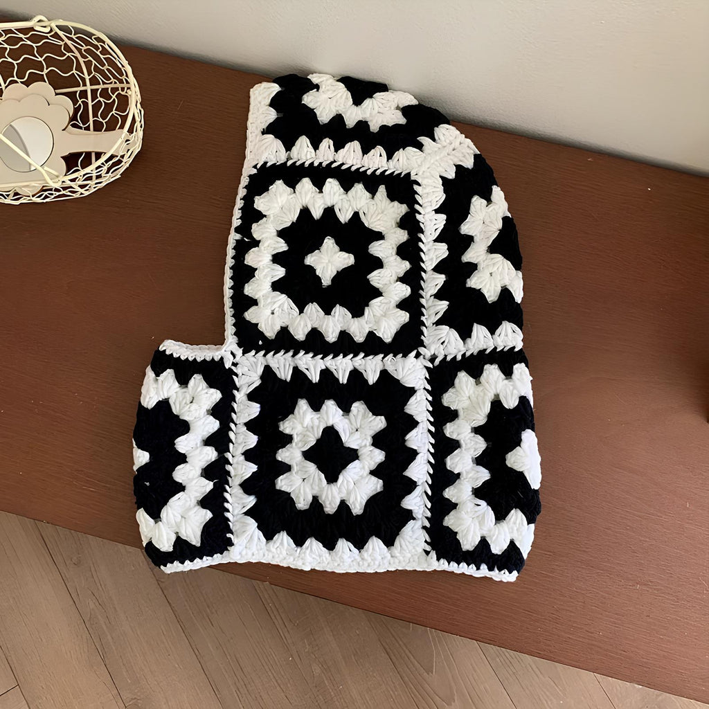 Handmade Crochet Floral Knitted Balaclava – Cozy & Retro Winter Essential Balaclavas Lunarity Garage