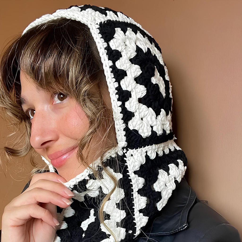 Handmade Crochet Floral Knitted Balaclava – Cozy & Retro Winter Essential Balaclavas Lunarity Garage